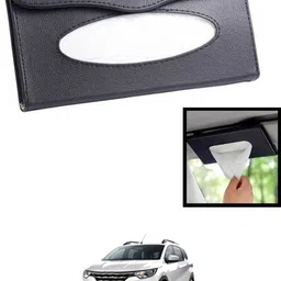 maties Universal Lightweight/Waterproof Leatherite Rectangle Black Tissue For Car-278 Vehicle Tissue Dispenser-picture-13