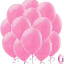 bzore Solid Premium 50 Pcs Metallic Pink Ballons for Birthday,Anniversary & Party Decoration Balloon-picture-15