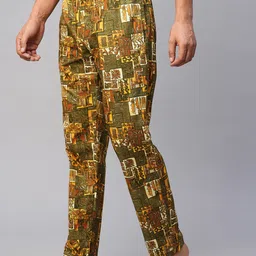 Urban Scottish Men's Lounge Pants - Multicolor Pure Cotton, Printed, Casual Men Pyjama image 3