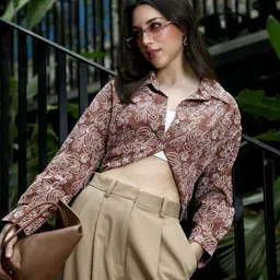 pinacolada Women Regular Fit Floral Print Spread Collar Casual Shirt-picture-32