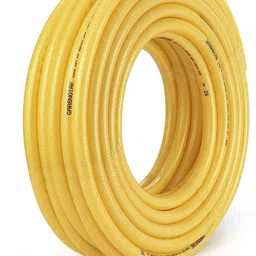 garbnoire Heavy Duty 3 Layered Yellow Braided Water Hose Pipe (Size : 0.75 inch, Length : 15 Meters) Garden, Car Wash, Floor Clean with Hose Connector Heavy Duty 3 Layered Yellow Braided Water Hose Pipe (Size : 0.75 inch, Length : 15 Meters) Hose Pipe image 3