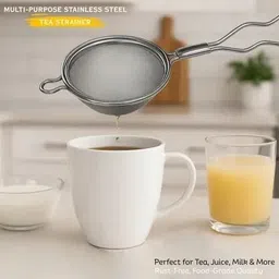 vinzesta Stainless Steel Kitchen Tool Set | Whisk, Tea Strainer & Gas Lighter Combo Kitchen Tool Set image 5