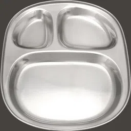 Steel Serving set Plate silver pack of 1 New 42 Plate Serving Set-image-3