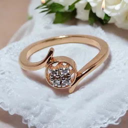 shree shyam jewells Silver Cubic Zirconia Rhodium Plated Ring image 1