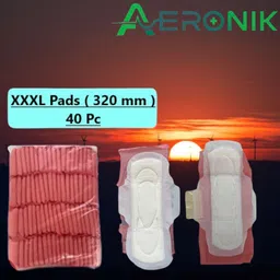 aeronik DRY & EXTRA SOFT ANTIBACTERIAL SANITARY PADS SIZE XXXL - 320 MM ( 40 PADS ) Sanitary Pad-picture-16