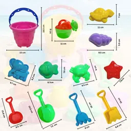 bebright Beach Sand Toy Set for Kids| Outdoor Summer Playset for Beach 12 Pic image 4