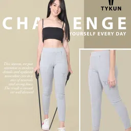 tykun Pack of 2 Women Solid Multicolor Track Pants image 5