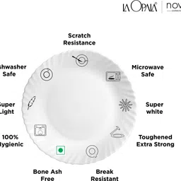 laopala Pack of 35 Opalware Novo Trinity Green 35 Pcs Dinner Set image 4