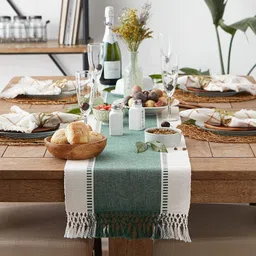 crazyweaves Dark Green 180 cm Reversible Table Runner-picture-11