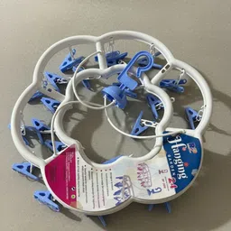 grabello Drying Cloth Hanger With 24 Pegs Plastic Cloth Clips image 3