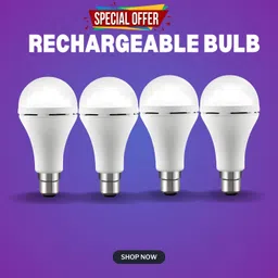 guggu Rechargeable Emergency Bulb 12W Inverter Rechargebale Emergency Bulb_Pack_4 A41 3 hrs Bulb Emergency Light-picture-18