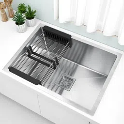 sunflow 24x18x10 Kitchen Sink Single Bowl, 24 Inch, SS304, 16-Gauge Stainless Steel Sink SF2418 | HANDMADE KITCHEN SINK | 24X18X10 Vessel Sink-picture-22