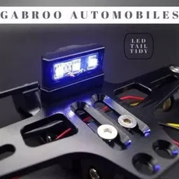 imad trading Adjustable Licence Plate Bracket Fits All Bike Tail Tidy With Led Light Bike Number Plate image 2