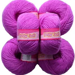 Vardhman Kintting Yarn 100% Acrylic Wool (light purple ) Baby Soft 4 ply Wool Ball Hand Knitting Wool/Art Craft Soft Fingering Crochet Hook Yarn, Needle Knitting Yarn Thread Dyed (6 PC) Shade no-35-image-5