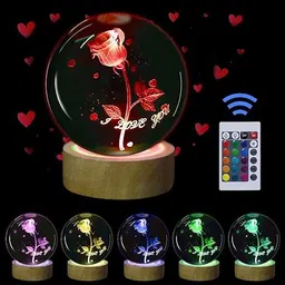 crecklos 3D i love you ball 7 color light with remote Table Lamp-picture-17