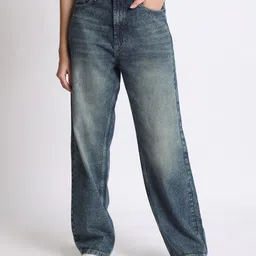 roadster Women Straight Fit High Rise Blue Jeans-picture-19