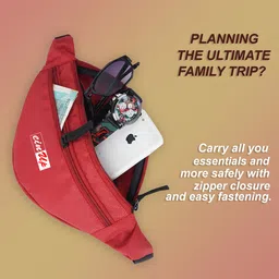 einup Hiking Outdoor Fanny Packs Sport Holiday Large Pockets Waistbag Style Travel Pouch Passport Holder with Adjustable Strap image 2