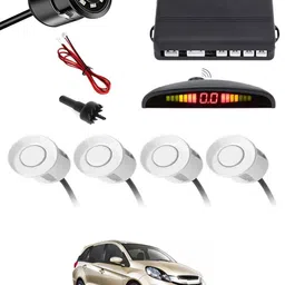 maties Car Parking Sensors - Set of 4 with Reverse Parking Camera (White)-188 White Reversing Electromagnetic Parking Sensors With Camera-188 Parking Sensor-picture-22