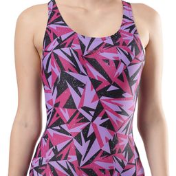 speedo Endurance 10 Hyperboom Racerback One Piece Printed Women Swim-dress Blue Swimsuit-picture-46