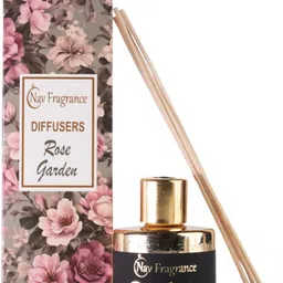 navfragrance Rose Garden Fragrance Reed Diffuser set with 6 Sticks for home & Office use Diffuser Set-picture-21