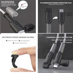Epaal Cable End Protector Pair for Type-C/Lightening Cable (Cable Not Included) Only Cable Protector image 4