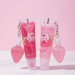 brm traders Cute Tube Lip Plump Oil with Charm Keychain Lip Gloss (Pack of 2)(Random Colors)-picture-39