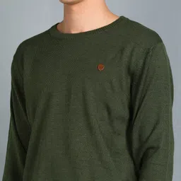 raymond Men Striped Round Neck Multicolor Sweater image 5