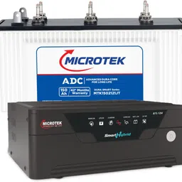 MTK1502121JT 150Ah Battery With Smart Hybrid Digital & Sinewave 1075 Microtek 150ah Battery with UPS 1075 Modified Sine Wave Inverter-image-52