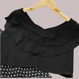 nakuumbros Polka Print Stitched Lehenga & Crop Top image 4