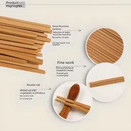 zirak Chewing, Cooking, Decorative, Eating, Training Bamboo Chinese, Japanese, Korean, Vietnamese Chopstick image 4