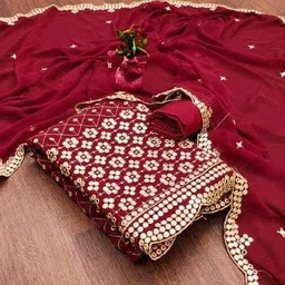 stylebhawani Unstitched Georgette Salwar Suit Material Embroidered-picture-14