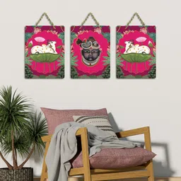 artvibes Pichwai Art Wall Hanging Home Decorative Wall Art for Living room (WH_96178N) Pack of 3 image 4