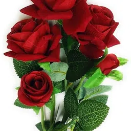 ukv collection Velvet Petals Red Roses Red Rose Artificial Flower-picture-12