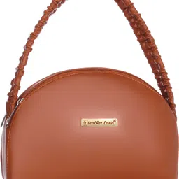 leather land Women Gold, Tan Pouch Potli image 5