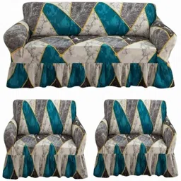 udeek Polyester 3+1+1 Seater Sofa Abstract Cover-picture-27