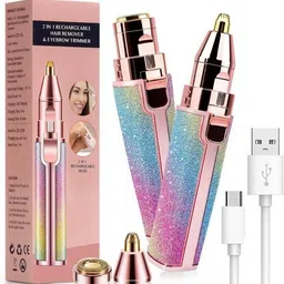 Hairlusy 2-in-1 Lady Shaver Flawless Eyebrow Trimmer Cordless Epilator image 1