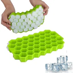 mapperz Ice Cube Tray, Easy-Release Safe Hexagonal Silicone Ice Mould Green Silicone Ice Cube Tray image 5