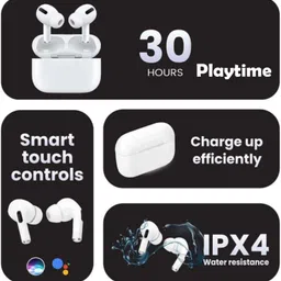 snexan Tws Airbuds Pro, Tws Earphone, True Wireless Bluetooth Headset with Case Bluetooth Headset image 2