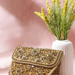 osty Casual Gold Clutch image 1