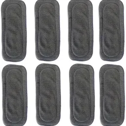 moms angel Microfiber Soft Washable Inserts/Pad for Baby Cloth diaper -(Pack of 8) Black-picture-10
