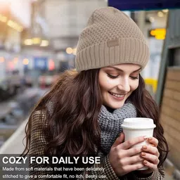 cool indians Self Design Beanie image 3