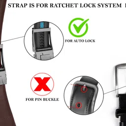 contacts Men Formal, Casual, Party Brown Genuine Leather Belt image 3