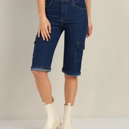 Women Blue Capri-image-16