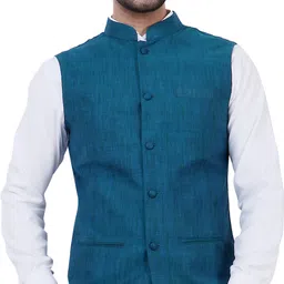 aayna by sapna jain Solid Men Waistcoat image 1
