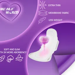 moms world Sanitary Pads For Women-XL 280MM |Straight Drynet| |Quick Absorption| Sanitary Pad image 4