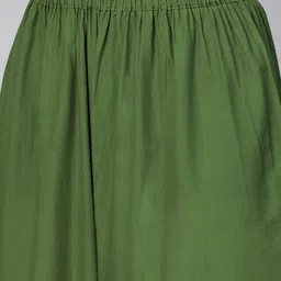 go gazab Women Regular Fit Dark Green Viscose Rayon Trousers image 4