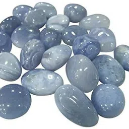 agatesvibe Blue Lace Tumble Stones for Reiki Healing Crystal Polished Asymmetrical Crystal Pebbles-picture-23