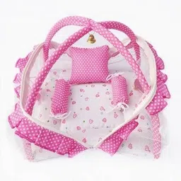 lvi craft Laddu gopal bed with mosquito net and pillows Dress image 4