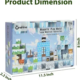 knick knack Magnetic Building Blocks Snow Mountain image 3