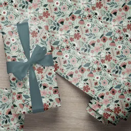 paper pep Green Spring Leaf Print Gift Wrapping Paper (19"X29") Pack of 10 Sheets Paper Gift Wrapper image 3